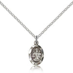 St. Joseph Medal, Sterling Silver - 18&quot; 1.2mm Sterling Silver Chain + Clasp