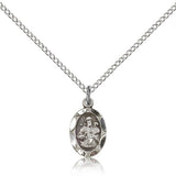 St. Joseph Medal, Sterling Silver - 18&quot; 1.2mm Sterling Silver Chain + Clasp