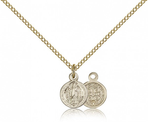 St. Benedict Medal, Gold Filled - Gold-tone