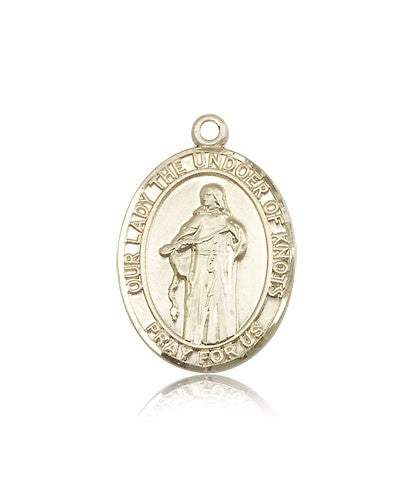 Our Lady of Knots Medal, 14 Karat Gold, Large - 14 KT Yellow Gold