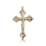 Crucifix Pendant, 14 Karat Gold - 14 KT Yellow Gold