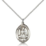 St. Walburga Medal, Sterling Silver, Medium - 18&quot; 1.2mm Sterling Silver Chain + Clasp
