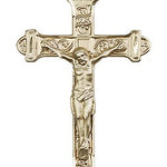 Crucifix Pendant, 14 Karat Gold - 14 KT Yellow Gold