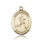 St. Sebastian Track and Field Medal, 14 Karat Gold, Large - 14 KT Yellow Gold