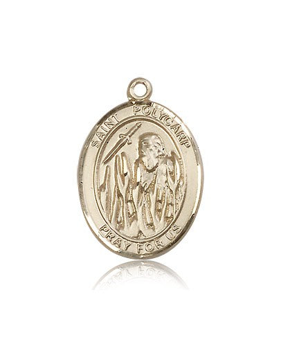 St. Polycarp of Smyrna Medal, 14 Karat Gold, Large - 14 KT Yellow Gold
