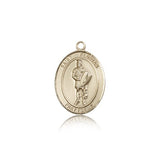 St. Florian Medal, 14 Karat Gold, Medium - 14 KT Yellow Gold
