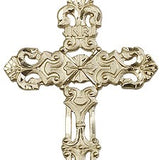 Cross Pendant, Gold Filled - 24&quot; 2.4mm Gold Plated Endless Chain