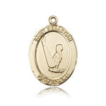 St. Sebastian Gymnastics Medal, 14 Karat Gold, Large - 14 KT Yellow Gold