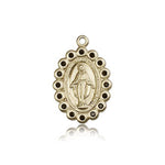 Miraculous Medal, 14 Karat Gold - 14 KT Yellow Gold