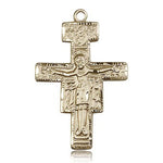 San Damiano Crucifix Pendant, 14 Karat Gold - 14 KT Yellow Gold