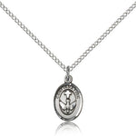 Confirmation Medal, Sterling Silver - 18&quot; 1.2mm Sterling Silver Chain + Clasp