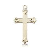 Cross Pendant, 14 Karat Gold - 14 KT Yellow Gold
