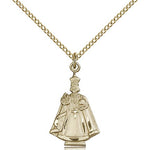 Infant of Prague Figure Medal, Gold Filled - Gold-tone