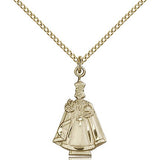 Infant of Prague Figure Medal, Gold Filled - Gold-tone