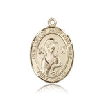 Our Lady of Perpetual Help Medal, 14 Karat Gold, Large - 14 KT Yellow Gold