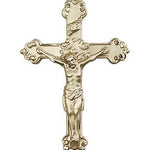 Crucifix Pendant, 14 Karat Gold - 14 KT Yellow Gold