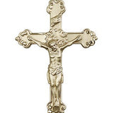 Crucifix Pendant, 14 Karat Gold - 14 KT Yellow Gold