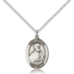 St. Thomas the Apostle Medal, Sterling Silver, Medium - 18&quot; 1.2mm Sterling Silver Chain + Clasp