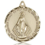Miraculous Medal, 14 Karat Gold - 14 KT Yellow Gold