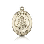 St. Rita Baseball Medal, 14 Karat Gold, Large - 14 KT Yellow Gold