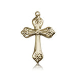 Cross Pendant, 14 Karat Gold - 14 KT Yellow Gold