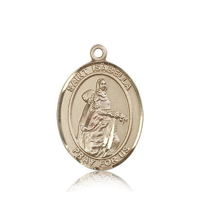 St. Isabella of Portugal Medal, 14 Karat Gold, Large - 14 KT Yellow Gold