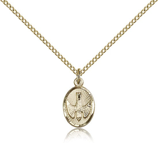 Holy Spirit Medal, Gold Filled - Gold-tone