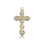 Cross Pendant, 14 Karat Gold - 14 KT Yellow Gold