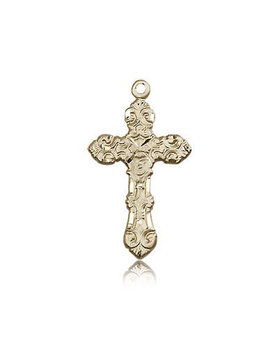 Cross Pendant, 14 Karat Gold - 14 KT Yellow Gold