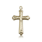 Cross Pendant, 14 Karat Gold - 14 KT Yellow Gold