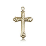 Cross Pendant, 14 Karat Gold - 14 KT Yellow Gold