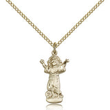 Divino Nino Medal, Gold Filled - Gold-tone