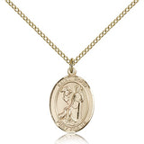 St. Roch Medal, Gold Filled, Medium - Gold-tone