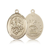 St. George Air Force Medal, 14 Karat Gold, Large - 14 KT Yellow Gold