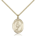 St. Christopher Softball Medal, Gold Filled, Medium - Gold-tone