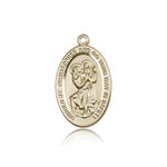 St. Christopher Medal, 14 Karat Gold - 14 KT Yellow Gold