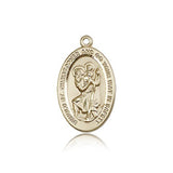 St. Christopher Medal, 14 Karat Gold - 14 KT Yellow Gold