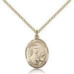 St. Therese of Lisieux Medal, Gold Filled, Medium - Gold-tone