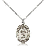 Our Lady of All Nations Medal, Sterling Silver, Medium - 18&quot; 1.2mm Sterling Silver Chain + Clasp