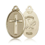 National Guard Cross Pendant, 14 Karat Gold - 14 KT Yellow Gold
