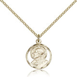 Scapular Medal, Gold Filled - Gold-tone