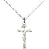 Maltese Crucifix Pendant, Sterling Silver - 18&quot; 1.2mm Sterling Silver Chain + Clasp