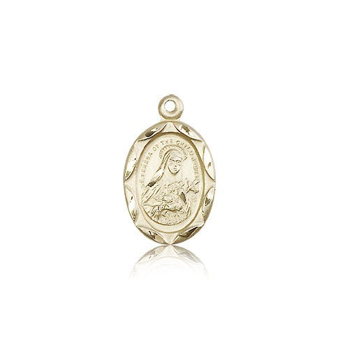 St. Theresa Medal, 14 Karat Gold - 14 KT Yellow Gold