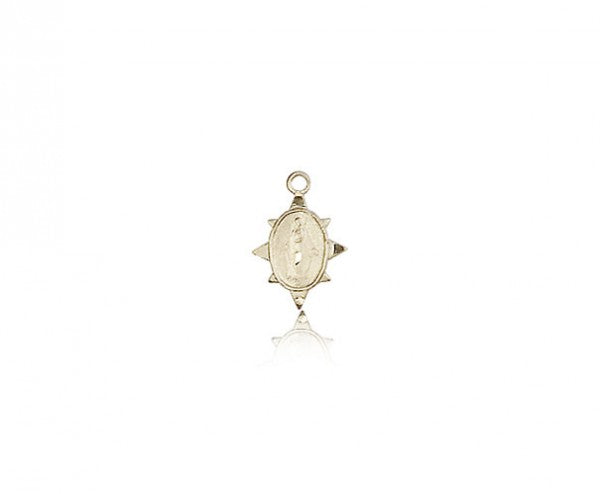 Miraculous Medal, 14 Karat Gold - 14 KT Yellow Gold
