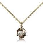 Shell Medal, Gold Filled - Gold-tone