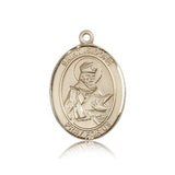 St. Isidore of Seville Medal, 14 Karat Gold, Large - 14 KT Yellow Gold