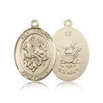 St. George Navy Medal, 14 Karat Gold, Large - 14 KT Yellow Gold