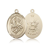 St. George Navy Medal, 14 Karat Gold, Large - 14 KT Yellow Gold