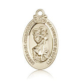 St. Christopher Medal, 14 Karat Gold - 14 KT Yellow Gold
