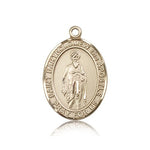 St. Bartholomew the Apostle Medal, 14 Karat Gold, Large - 14 KT Yellow Gold